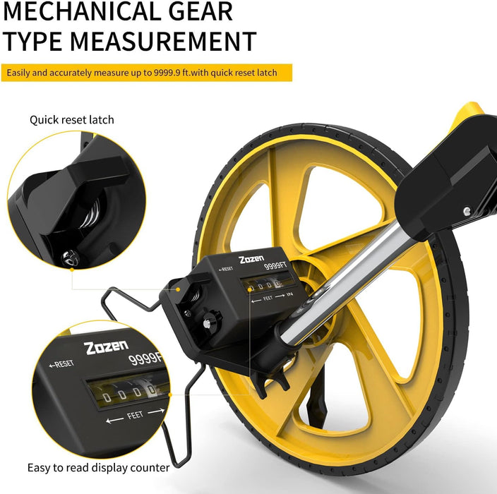 Measuring Wheel in Feet and Inches, Double Collapsible, Mechanical