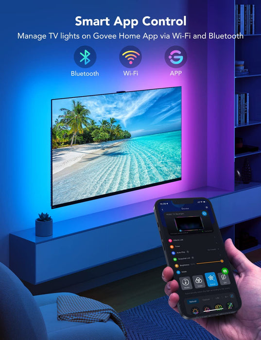 Govee TV LED Backlight, RGBIC Smart LED Strip Lights for 70-80 inch TVs