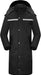 High-Visibility Reflective Waterproof Long Raincoat — Black XL