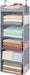 5-Shelf Hanging Closet Organizer and Storage with Side Pockets, Collapsible Closet Hanging Shelves for Storage, Grey