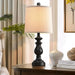 Traditional Table Lamp Set of 2, Rustic Farmhouse Table Lamps for Living Room Bedroom, 22" Bedside Desk Lamps Vintage Ni