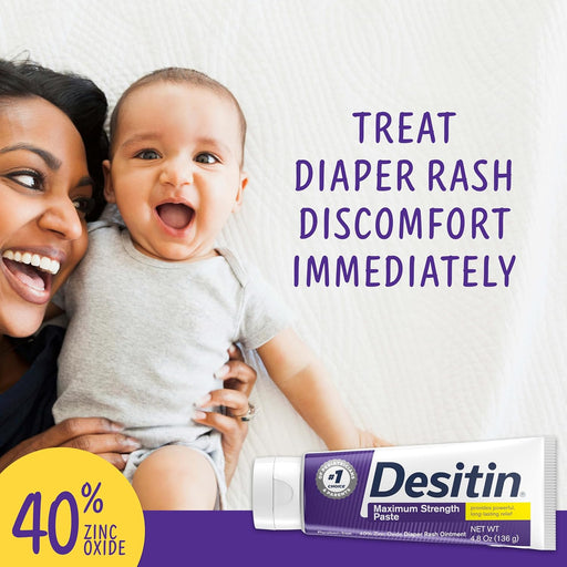 Maximum Strength Diaper Rash Paste, 40% Zinc Oxide, 4.8 oz