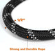 Rope Dog Leash for Medium Large Dogs, 6 FT Padded Handle, Black