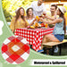 4 Packs Buffalo Disposable Table Cloth, 54 x 108 Inch Waterproof Plastic Tablecloth, Rectangle Red and White Checkered T