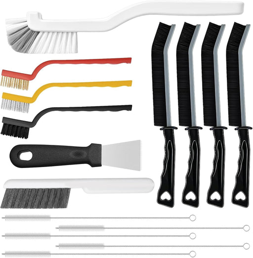Crevice Cleaning Brush, Multifunctional Grout Brush and Straw Brush, 15 Pcs