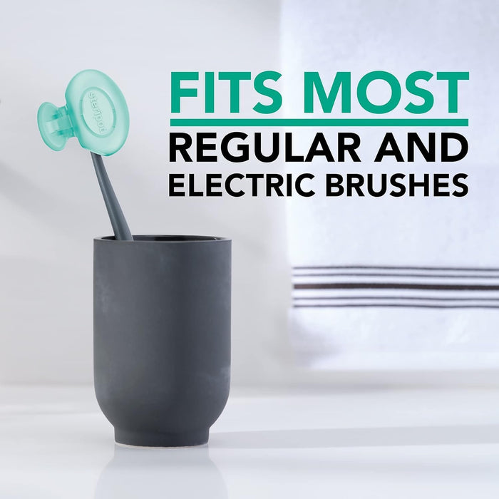 Clip-On Toothbrush Protectors, Peppermint Scent, 2 Count