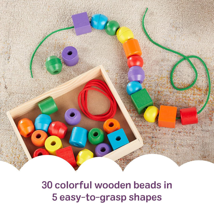 Melissa & Doug Primary Lacing Beads 33-Piece Montessori Toy Set
