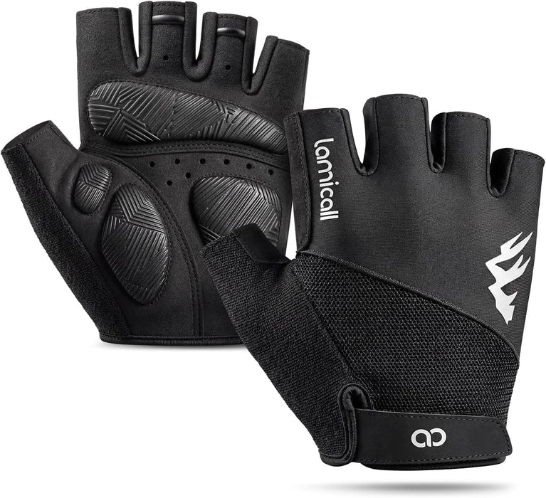 Bike Gloves for Men Women - [Anti-Slip Shock-Absorbing Pad] Workout Gloves, Breathable Materials, Cycling Gloves for Bicycle, Gym, Motorcycle, Hiking, Indoor & Outdoor Sports