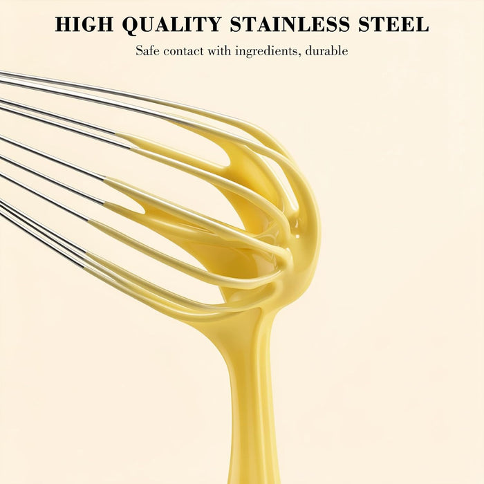 3-Pack Stainless Steel Whisk Set, Kitchen Utensils for Cooking