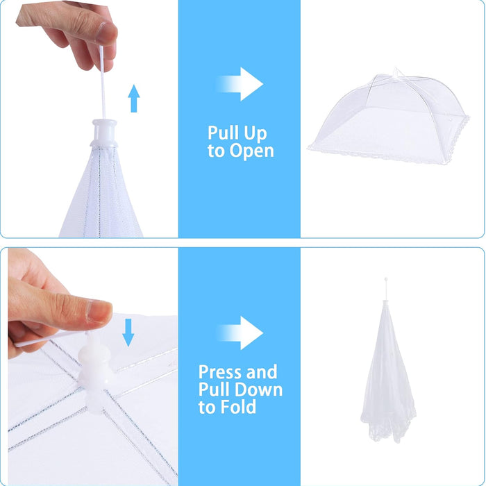 10 PACK Mesh Food Covers for Outside for Picnic, Camping Supplies