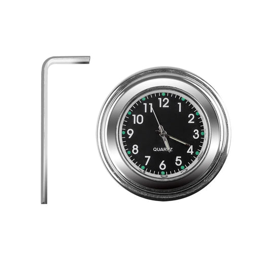 Aluminum Luminous Quartz Watch 22-25Mm Motorcycle Scooter Bicycle Handlebar Mount Clock Time Display Clock Moto Accessories