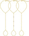 3PCS 14K Gold-Plated Hand Chain Bracelets for Women, Stack Bracelets Set Adjustable, Trendy Dainty Ring Bracelet Hand Chain