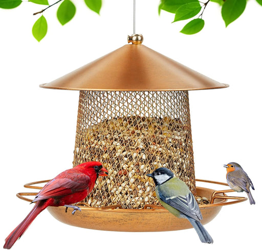 Bird Feeder, Wild Bird Feeders, Metal Lantern-Shaped