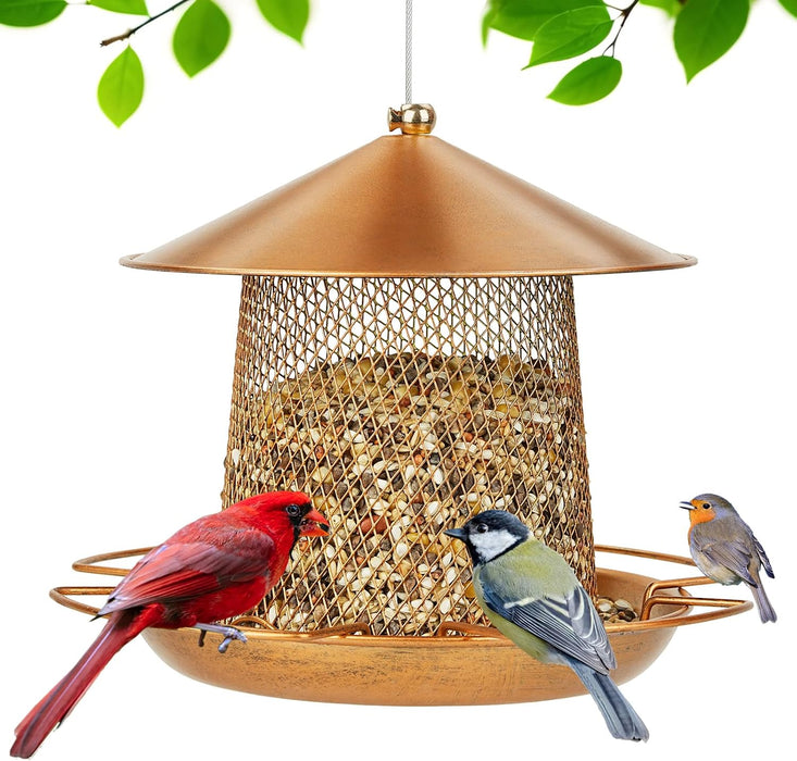 Bird Feeder, Wild Bird Feeders, Metal Lantern-Shaped