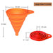 Kitchen Funnel Set 4 Pack, Small and Large, Kitchen Gadgets Accessories Foldable Silicone Collapsible Funnels for Fillin