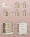 Jewelry Box Organizer, 360° Rotating, 5 Drawers, Cloud White