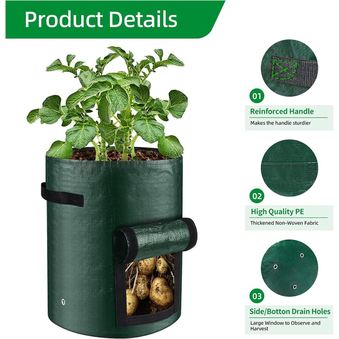 Six-Pack 10-Gallon Vegetable Grow Bags