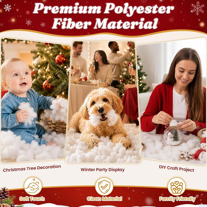 Christmas Decoration Fake Snow, Artificial White Clouds for Christmas Tree