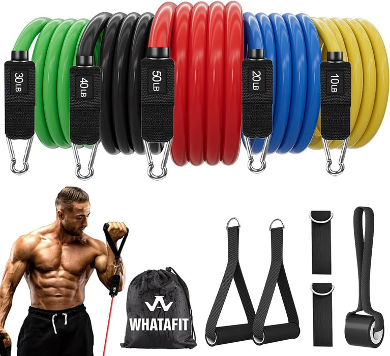 Resistance Bands with Handles, 150 lb Exercise Bands Set