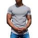 Mens Casual round Curved Hem T-Shirt Men Sport Fashion Short Sleeve T Shirts