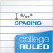 Spiral Notebook 6 Pack, 1 Subject, College Ruled Paper, 8 x 10-1/2 Inch, Color Assortment Design May Vary (65007)