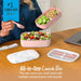 Classic Stackable 3-Compartment Adult Bento-Style Lunch Box