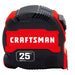 25-Ft Tape Measure with Fraction Marketing, Retractable, Manual-Locking Blade (CMHT37443S)
