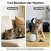 4 in Sisal Cat Ball with Feather, Interactive Hunting Chew Toy for Kittens