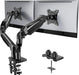 FlowLift™ Dual Monitor Stand, Fully Adjustable Gaming Monitor Desk Mount for 13–32″ Computer Screens, Full Motion VESA 7