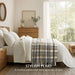 Plaid Chenille Knit Throw Blanket, 50"x60", Grey & Beige