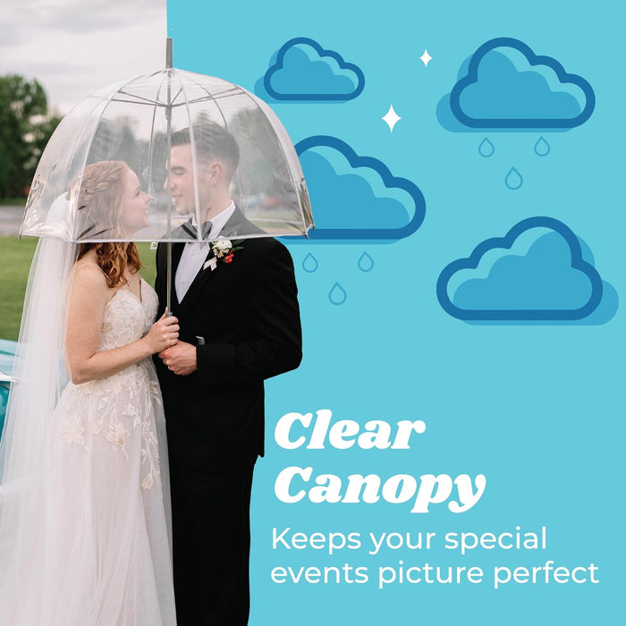 Adult Bubble Umbrella with Dome Canopy and Lightweight Wind and Rain Protection