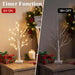 Christmas Decorations, 2FT Birch Tree with LED Lights, Warm White Light up Tree Lamp, Artificial Trees for Home Table In