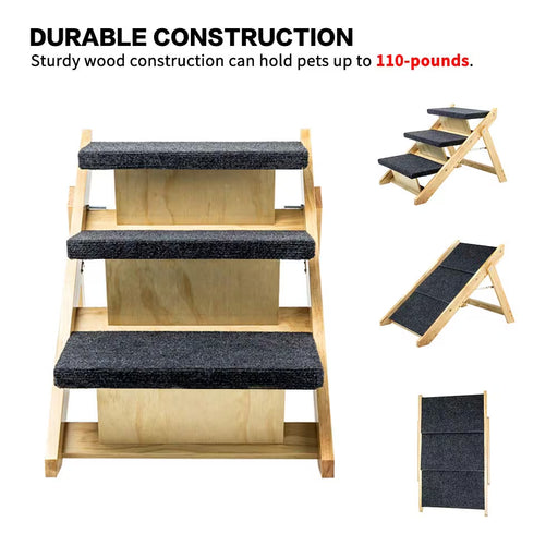 Foldable Three-Level Pet Stairs