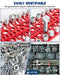 57 Nut and Bolt Thread Checker with 21 Standard &17 Metric &19 Drill Gauges