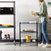 3-Shelf Adjustable Heavy Duty Steel Wire Rack Storage Shelving Organizer with Storage Space, Versatility and Ease of Use
