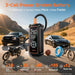 Tire Inflator Portable Air Compressor,Dual Power-3*2000mAh &12V DC