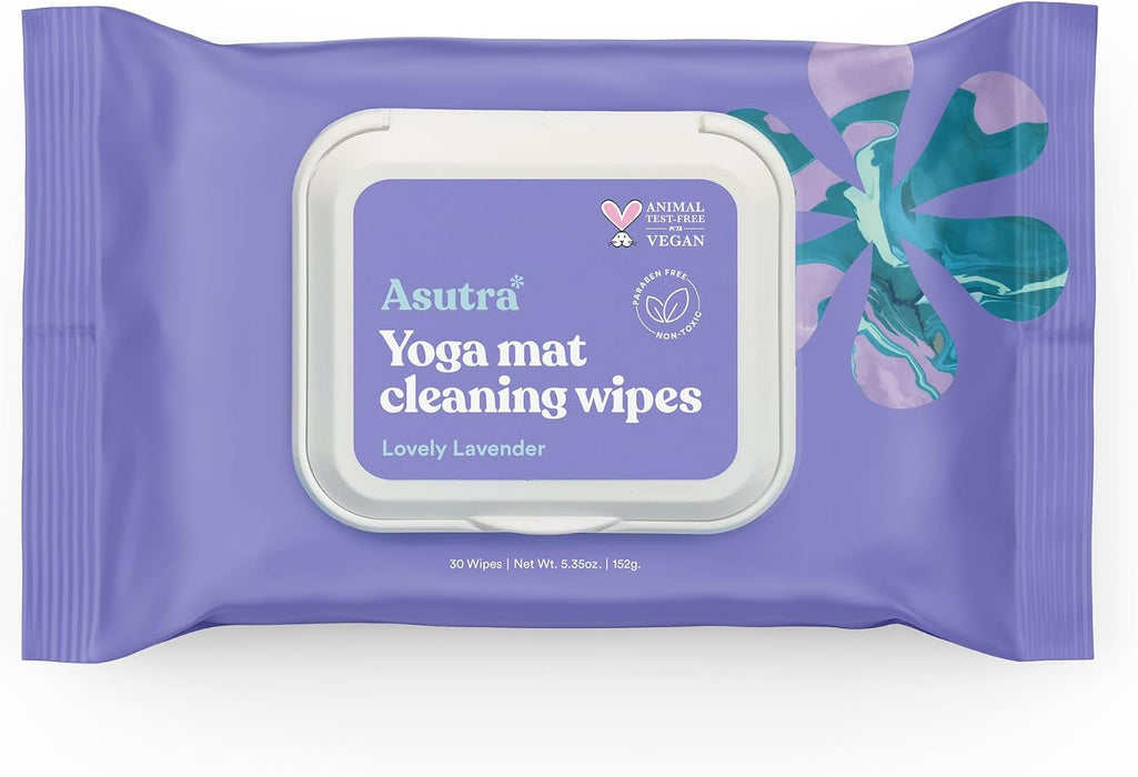 Yoga Mat Cleaning Wipes (Lovely Lavender), 1 (1 Pouch = 30 Wipes)