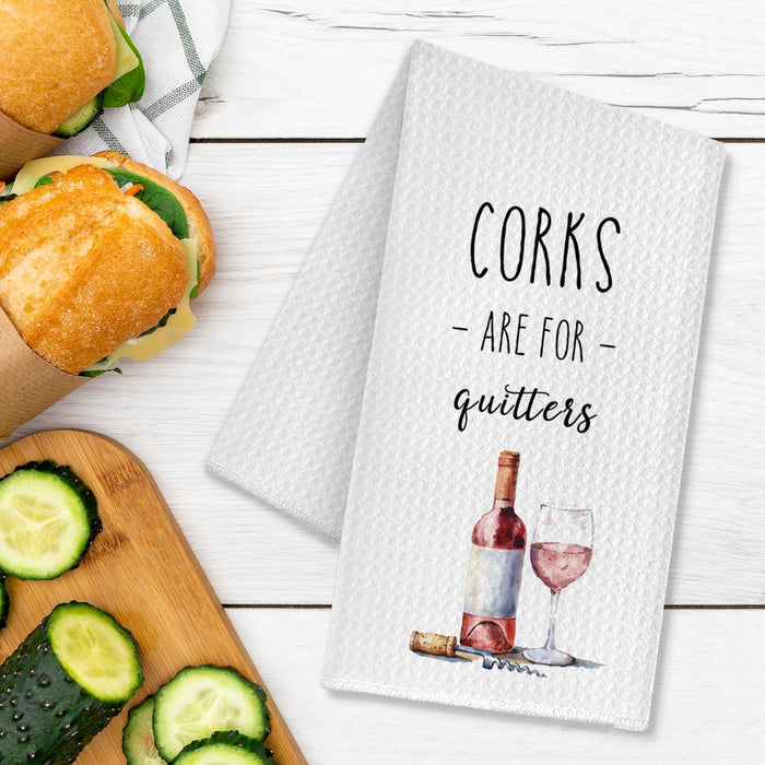 Funny Wine Kitchen Dish Towel,Wine Gifts for Women Men,Funny Hand Tea Bar Towel for Kitchen Bathroom Decor,16x24 Inches