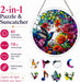 Acrylic Jigsaw Puzzle Suncatcher, Stained Glass Window Hanging DIY Puzzle for Adults, Unique Mother's Day Birthday Gift for Women Mom Decor Lovers