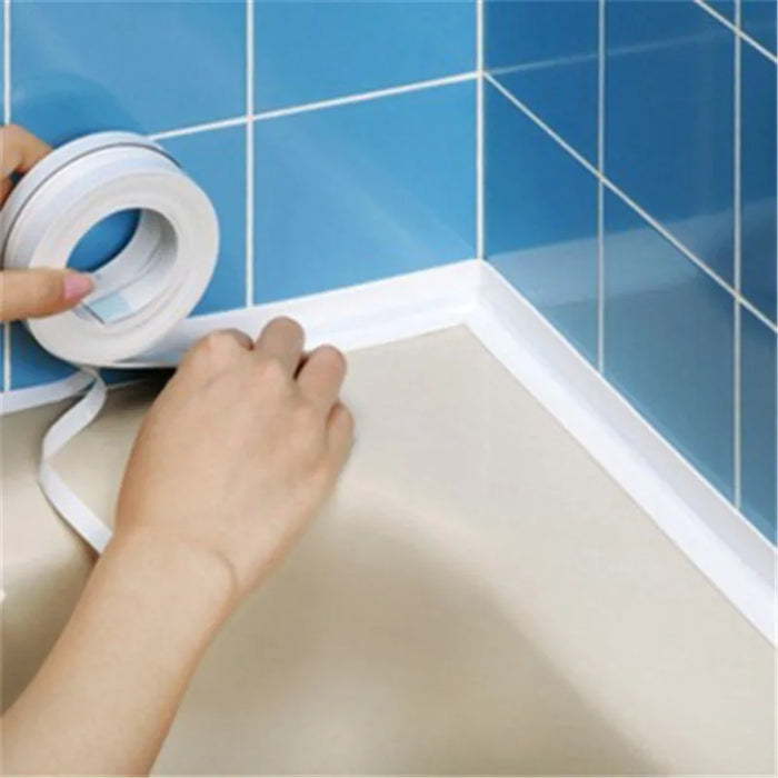 Self-Adhesive Sink Edge Sealing Tape — White, 1 m × 2 cm