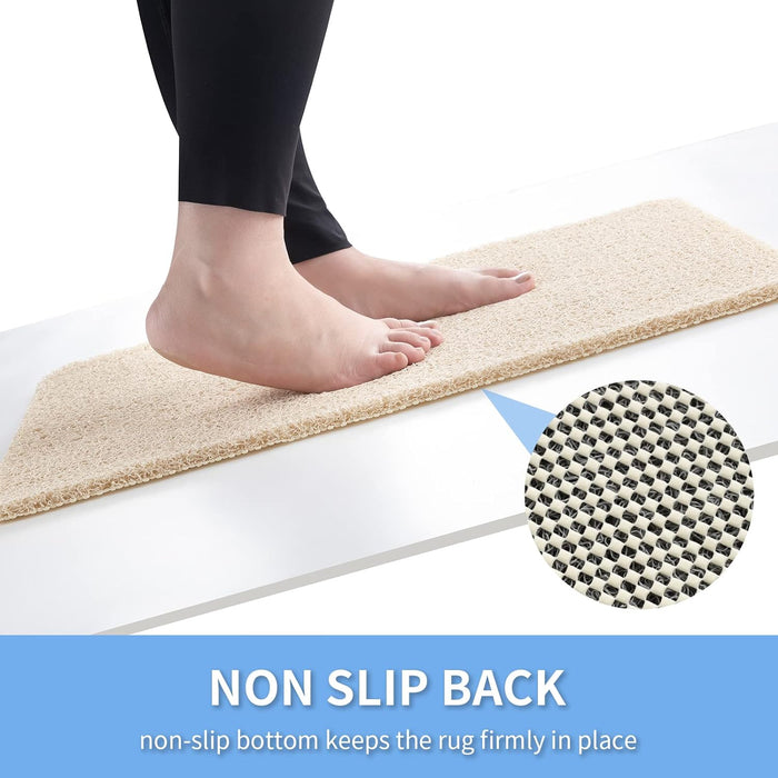 Non Slip Bathtub Mat, Anti Slip Shower Mat, Fast Drying Bath Tub Mats, Foot Scrubber Mat, Anti Slip Mat for Tub, Floor, Bathroom, Home, Kitchen, Hotel (Beige 24"x16")