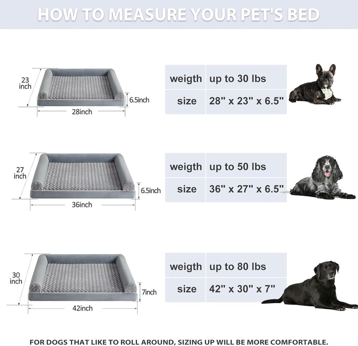 Orthopedic Washable Large Dog Bed for Senior Dog Comfy Sleep