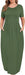 Women Plus Size Maxi Dress Short Sleeve Round Neck Loose Fit A-Line