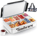 Chilled Portable Snackle Box Container with Ice Pack, Divided Serving Tray with Insulated Bag, Beach Essentials for Summ