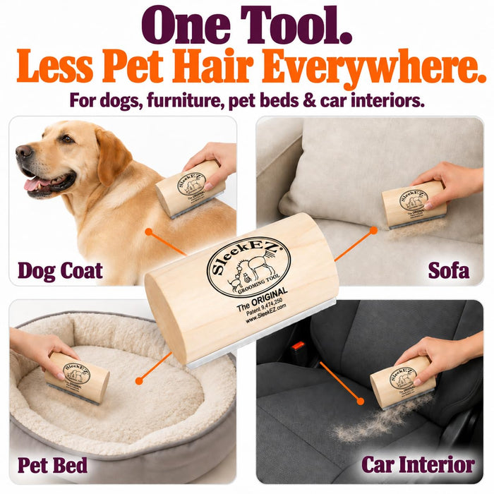 Dog Brush for Shedding | Patented Deshedding Dog Brush | Pet Hair Remover for Short, Medium & Long Coats | Made in USA | 5 Inch