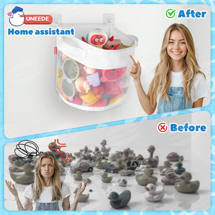 Bath Toy Organizer,4 Gallons Bathtub Toy Storage Organizer