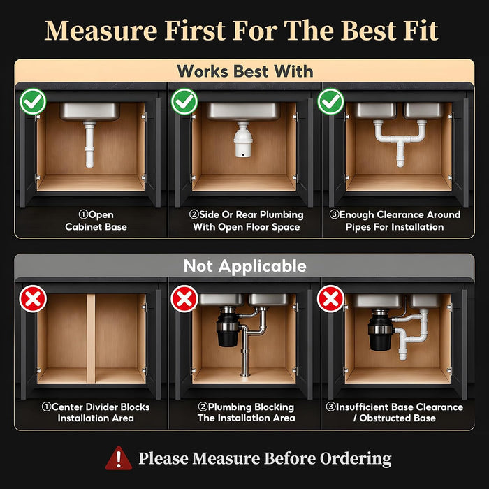 Under Sink Organizer, 2-Tier Slide Out kitchen Storage Metal Shelf, Black