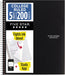 Spiral Notebook + Study App, 5 Subject, College Ruled Paper, 8-1/2" x 11", 200 Sheets, Fights Ink Bleed, Water Resistant Cover, Black (72081)