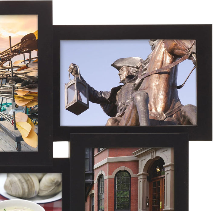 Collage Picture Frame 18x23 Inch Black - Holds 12 Photos in 4x6 and 6x4 Formats - Wall Display for Home Decor, Horizontal or Vertical Hanging