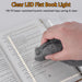 Book Light, Rechargeable Clear LED Flat Book Lights for Reading in Bed at Night with Dimmable 3 Colors & Timer, Full Pag